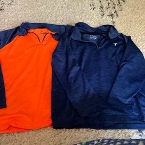 Boys old navy active zip ups size 10/12 and 8